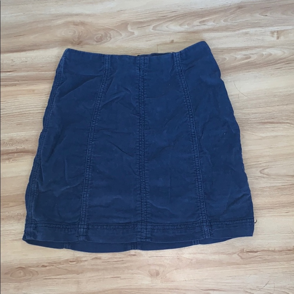 Corduroy navy blue skirt